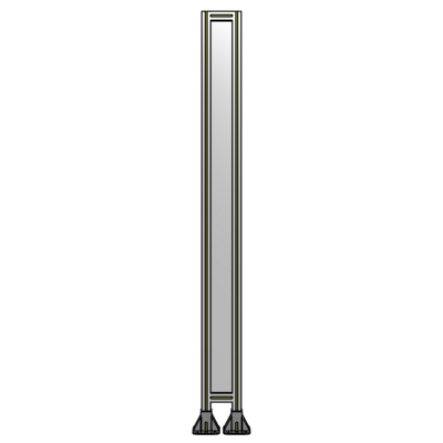 SINGLE PANEL-LEG ON  BOTH SIDES  2135MM X 200MM  1/4&quot; POLYCARBONATE, AS A KIT