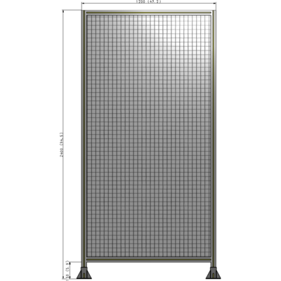 A3-2400-1200-0150-ZYMFA SINGLE PANEL-LEG ON BOTH SIDES 2400MM X 1200MM 1" MESH, FULLY ASSEMBLED