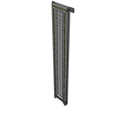 A4-1400-0200-0150-TYMZK SINGLE PANEL-NO LEGS WITH TIE PLATES AND ANGLE 1400MM X 200MM 1" MESH, AS A KIT