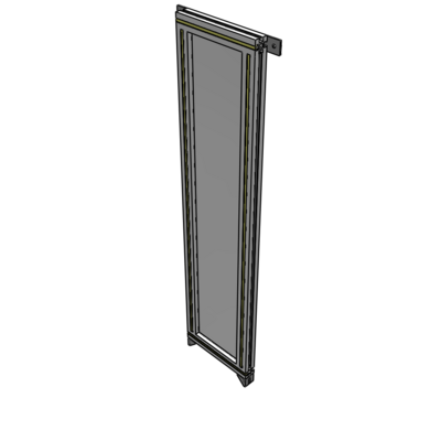 A4-1400-0300-0150-TYPZK SINGLE PANEL-NO LEGS WITH TIE PLATES AND ANGLE 1400MM X 300MM 1/4" POLYCARBONATE, AS A KIT