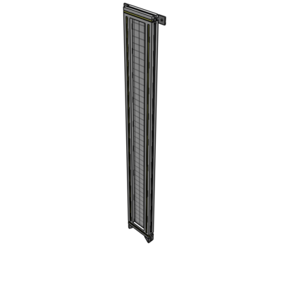 A4-1700-0200-0150-TYMZA SINGLE PANEL-NO LEGS WITH TIE PLATES AND ANGLE 1700MM X 200MM 1" MESH, FULLY ASSEMBLED