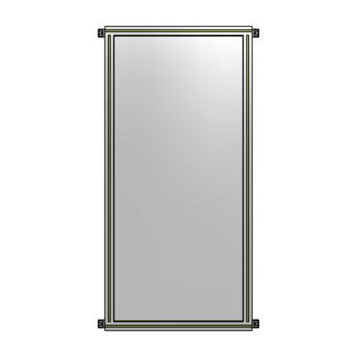SINGLE PANEL-NO LEGS WITH HINGES 1700MM X 750MM  1/4&quot; POLYCARBONATE, AS A KIT