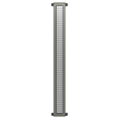 SINGLE PANEL-NO LEGS WITH HINGES 2135MM X 200MM  1&quot; MESH, AS A KIT
