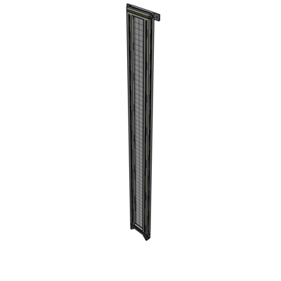 A4-2135-0200-0150-TYMZK SINGLE PANEL-NO LEGS WITH TIE PLATES AND ANGLE 2135MM X 200MM 1" MESH, AS A KIT
