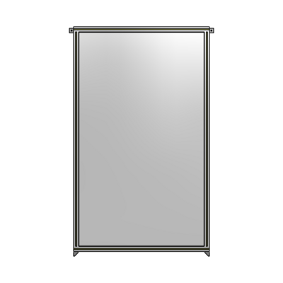 SINGLE PANEL-NO LEGS WITH TIE PLATES AND ANGLE 2135MM X 1200MM  1/4&quot; POLYCARBONATE, AS A KIT