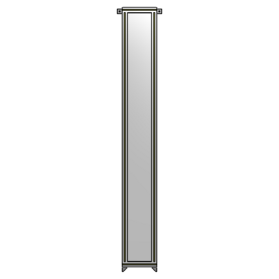 SINGLE PANEL-NO LEGS WITH TIE PLATES AND ANGLE 2400MM X 300MM  1/4&quot; POLYCARBONATE, AS A KIT