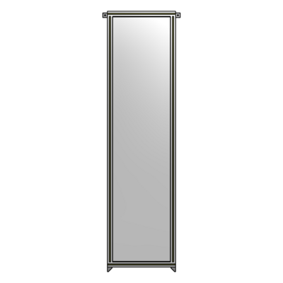 SINGLE PANEL-NO LEGS WITH TIE PLATES AND ANGLE 2400MM X 600MM  1/4&quot; POLYCARBONATE, AS A KIT