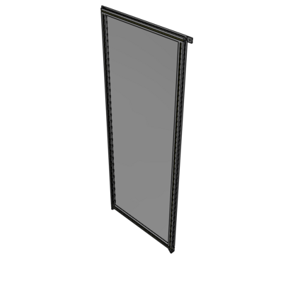 A4-2400-0900-0150-TYPZK SINGLE PANEL-NO LEGS WITH TIE PLATES AND ANGLE 2400MM X 900MM  1/4" POLYCARBONATE, AS A KIT