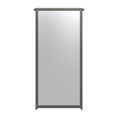 SINGLE PANEL-NO LEGS WITH TIE PLATES AND ANGLE 2400MM X 1050MM  1/4&quot; POLYCARBONATE, AS A KIT