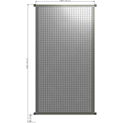 A4-2400-1200-0150-HYMZK SINGLE PANEL-NO LEGS WITH HINGES 2400MM X 1200MM  1" MESH, AS A KIT