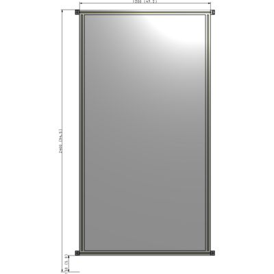 A4-2400-1200-0150-HYPZK SINGLE PANEL-NO LEGS WITH HINGES 2400MM X 1200MM  1/4" POLYCARBONATE, AS A KIT