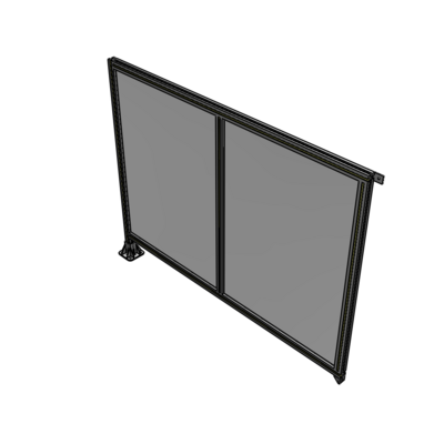 B1-1400-1800-0150-TYPFA DOUBLE PANEL-LEG ON LEFT, TIE PLATE AND ANGLE ON RIGHT 1400MM X 1800MM 1/4" POLYCARB, ASSEMBLED