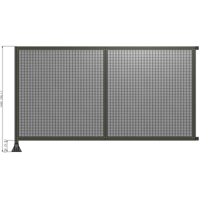 B1-1400-2400-0150-HYMFA DOUBLE PANEL-LEG ON LEFT, HINGE ON RIGHT 1400MM X 2400MM 1" MESH, AS A KIT