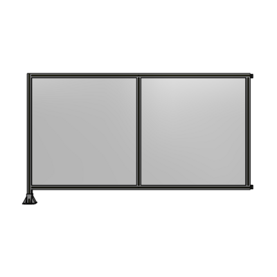 DOUBLE PANEL-LEG ON LEFT, HINGE ON RIGHT 1400MM X 2400MM  1/4&quot; POLYCARB, ASSEMBLED