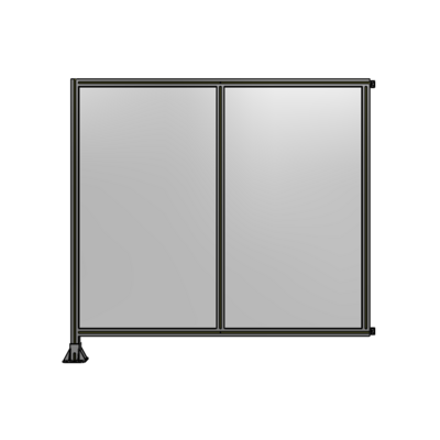 B1-1700-1800-0150-HYPFA DOUBLE PANEL-LEG ON LEFT, HINGE ON RIGHT 1700MM X 1800MM 1/4" POLYCARB, ASSEMBLED