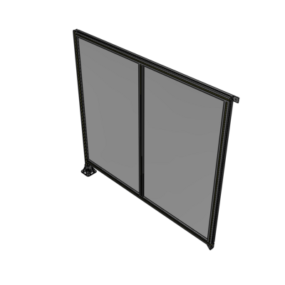 B1-1700-1800-0150-TYPFK DOUBLE PANEL-LEG ON LEFT, TIE PLATE AND ANGLE ON RIGHT 1700MM X 1800MM  1/4" POLYCARBONATE, AS A KIT