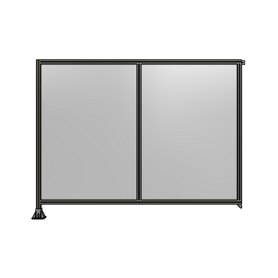 DOUBLE PANEL-LEG ON LEFT, TIE PLATE AND ANGLE ON RIGHT 1700MM X 2200MM  1/4&quot; POLYCARB, ASSEMBLED