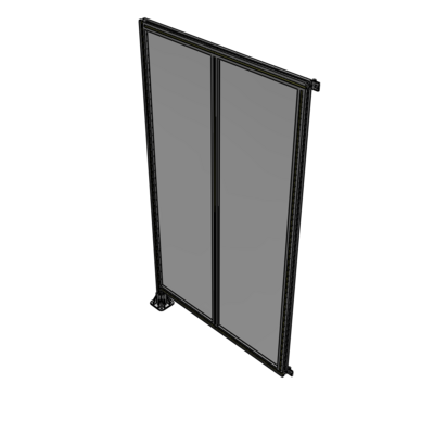 B1-2135-1200-0150-HYPFK DOUBLE PANEL-LEG ON LEFT, HINGE ON RIGHT 2135MM X 1200MM 1/4" POLYCARB, ASSEMBLED