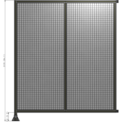 B1-2135-1800-0150-HYMFA DOUBLE PANEL-LEG ON LEFT, HINGE ON RIGHT 2135MM X 1800MM 1" MESH, AS A KIT