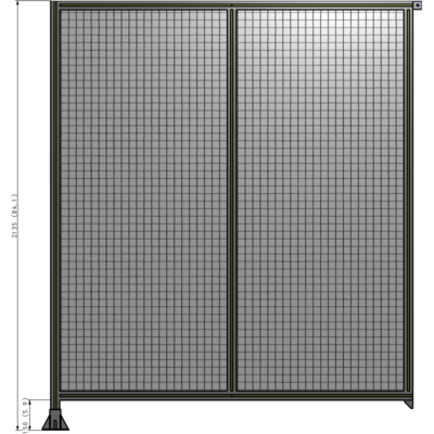 B1-2135-1800-0150-TYMFK DOUBLE PANEL-LEG ON LEFT, TIE PLATE AND ANGLE ON RIGHT 2135MM X 1800MM 1" MESH, FULLY ASSEMBLED