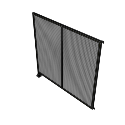 B1-2135-2200-0150-HYMFK DOUBLE PANEL-LEG ON LEFT, HINGE ON RIGHT 2135MM X 2200MM 1" MESH, FULLY ASSEMBLED