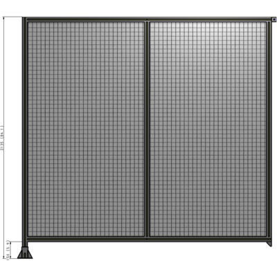 B1-2135-2200-0150-TYMFA DOUBLE PANEL-LEG ON LEFT, TIE PLATE AND ANGLE ON RIGHT 2135MM X 2200MM 1" MESH, FULLY ASSEMBLED