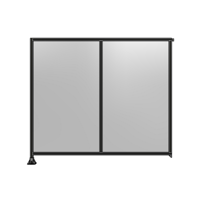 DOUBLE PANEL-LEG ON LEFT, TIE PLATE AND ANGLE ON RIGHT 2135MM X 2400MM  1/4&quot; POLYCARB, ASSEMBLED