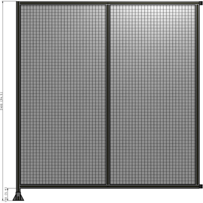 B1-2400-2200-0150-HYMFA DOUBLE PANEL-LEG ON LEFT, HINGE ON RIGHT 2400MM X 2200MM  1" MESH, AS A KIT