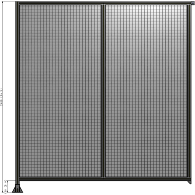 B1-2400-2200-0150-TYMFA DOUBLE PANEL-LEG ON LEFT, TIE PLATE AND ANGLE ON RIGHT 2400MM X 2200MM  1" MESH, AS A KIT