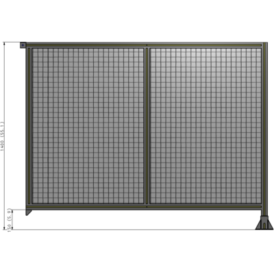 B2-1400-1800-0150-TYMFA DOUBLE PANEL-LEG ON RIGHT, TIE PLATE AND ANGLE ON LEFT 1400MM X 1800MM 1" MESH, FULLY ASSEMBLED