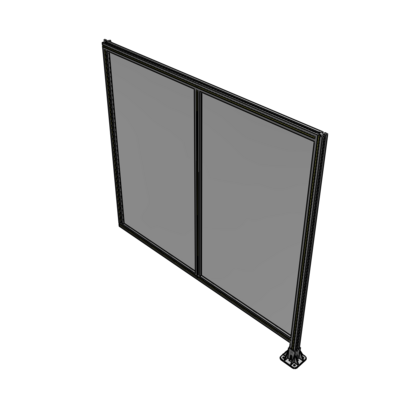 B2-1700-1800-0150-HYPFK DOUBLE PANEL-LEG ON RIGHT, HINGE ON LEFT 1700MM X 1800MM  1/4" POLYCARBONATE, AS A KIT