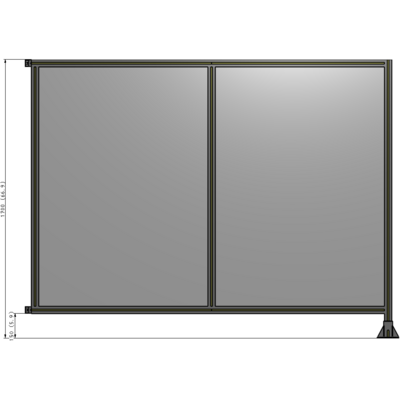 B2-1700-2200-0150-HYPFK DOUBLE PANEL-LEG ON RIGHT, HINGE ON LEFT 1700MM X 2200MM  1/4" POLYCARBONATE, AS A KIT