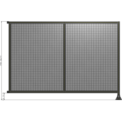 B2-1700-2400-0150-HYMFA DOUBLE PANEL-LEG ON RIGHT, HINGE ON LEFT 1700MM X 2400MM  1" MESH, FULLY ASSEMBLED