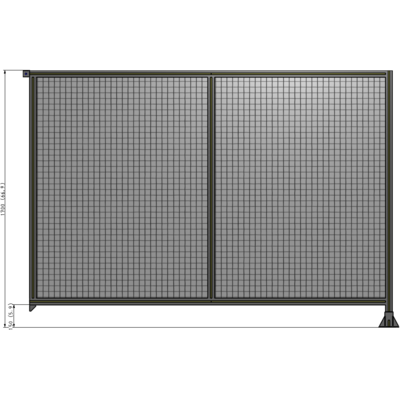 B2-1700-2400-0150-TYMFK DOUBLE PANEL-LEG ON RIGHT, TIE PLATE AND ANGLE ON LEFT 1700MM X 2400MM  1" MESH, FULLY ASSEMBLED
