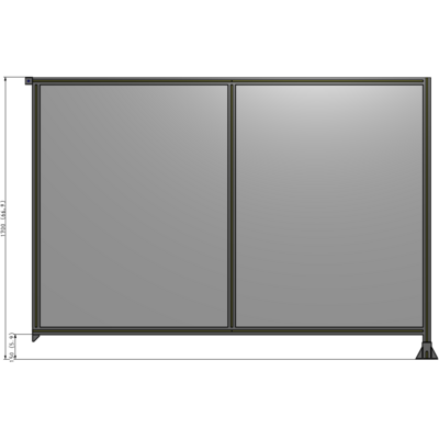 B2-1700-2400-0150-TYPFA DOUBLE PANEL-LEG ON RIGHT, TIE PLATE AND ANGLE ON LEFT 1700MM X 2400MM 1/4" POLYCARBONATE, AS A KIT