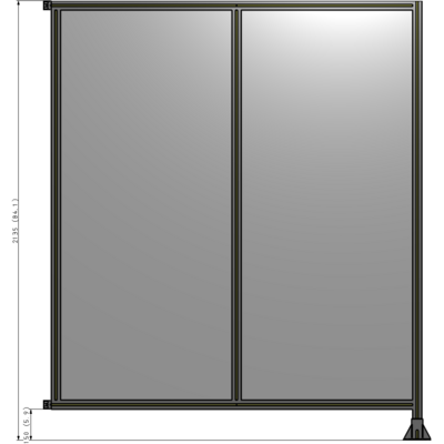 B2-2135-1800-0150-HYPFA DOUBLE PANEL-LEG ON RIGHT, HINGE ON LEFT 2135MM X 1800MM 1/4" POLYCARBONATE, AS A KIT