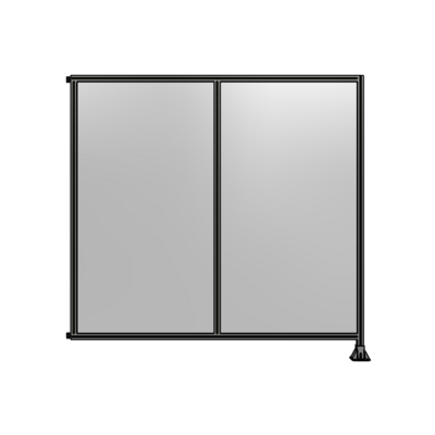 DOUBLE PANEL-LEG ON RIGHT, HINGE ON LEFT 2135MM X  2200MM  1/4&quot; POLYCARB, ASSEMBLED