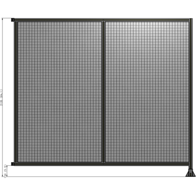 B2-2135-2400-0150-HYMFK DOUBLE PANEL-LEG ON RIGHT, HINGE ON LEFT 2135MM X 2400MM  1" MESH, AS A KIT