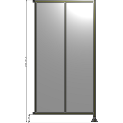 B2-2400-1200-0150-HYPFK DOUBLE PANEL-LEG ON RIGHT, HINGE ON LEFT 2400MM X 1200MM 1/4" POLYCARBONATE, AS A KIT