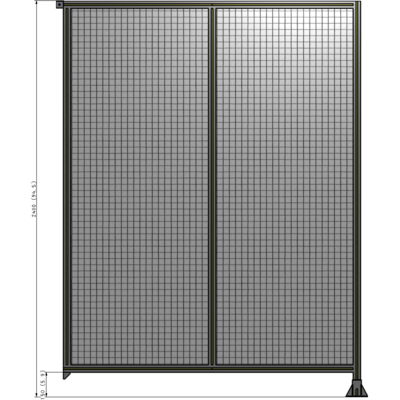 B2-2400-1800-0150-TYMFA DOUBLE PANEL-LEG ON RIGHT, TIE PLATE AND ANGLE ON LEFT 2400MM X 1800MM 1" MESH, AS A KIT