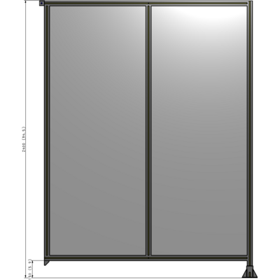 B2-2400-1800-0150-TYPFA DOUBLE PANEL-LEG ON RIGHT, TIE PLATE AND ANGLE ON LEFT 2400MM X 1800MM 1/4" POLYCARBONATE, AS A KIT