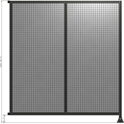 B2-2400-2200-0150-HYMFA DOUBLE PANEL-LEG ON RIGHT, HINGE ON LEFT 2400MM X 2200MM 1" MESH, AS A KIT