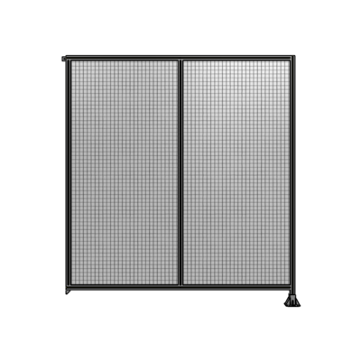 DOUBLE PANEL-LEG ON RIGHT, TIE PLATE AND ANGLE ON LEFT 2400MM X 2200MM  1&quot; MESH, FULLY ASSEMBLED
