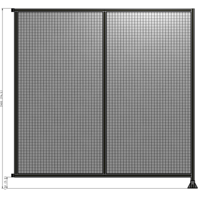 B2-2400-2400-0150-HYMFK DOUBLE PANEL-LEG ON RIGHT, HINGE ON LEFT 2400MM X 2400MM 1" MESH, FULLY ASSEMBLED