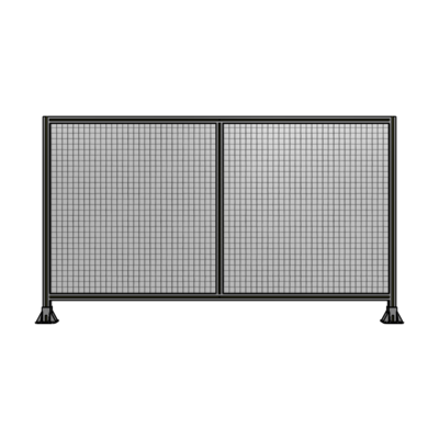 DOUBLE PANEL-LEG ON EACH SIDE  1400MM X 2400MM  1&quot; MESH, FULLY ASSEMBLED