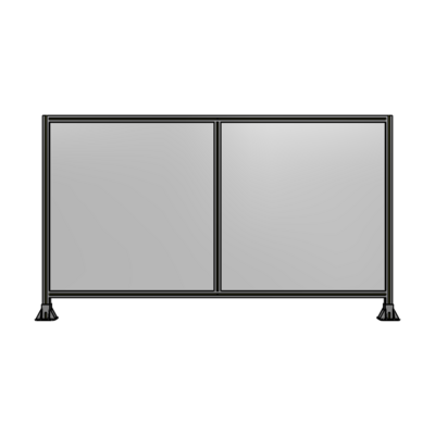 DOUBLE PANEL-LEG ON EACH SIDE  1400MM X 2400MM  1/4&quot; POLYCARBONATE, FULLY ASSEMBLED