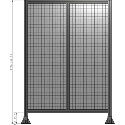 B3-1700-1200-0150-ZYMFK DOUBLE PANEL-LEG ON EACH SIDE 1700MM X 1200MM 1" MESH, FULLY ASSEMBLED