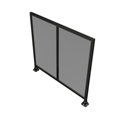 B3-1700-1800-0150-ZYPFA DOUBLE PANEL-LEG ON EACH SIDE 1700MM X 1800MM 1/4" POLYCARBONATE, AS A KIT