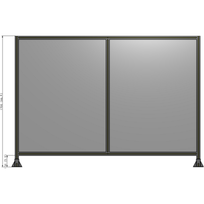 B3-1700-2400-0150-ZYPFA DOUBLE PANEL-LEG ON EACH SIDE 1700MM X 2400MM 1/4" POLYCARBONATE, AS A KIT