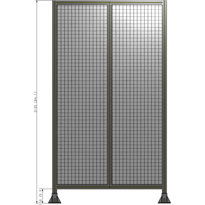 B3-2135-1200-0150-ZYMFA DOUBLE PANEL-LEG ON EACH SIDE 2135MM X 1200MM 1" MESH, AS A KIT